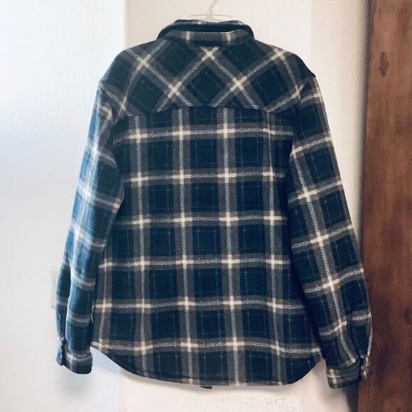 Weatherproof Sherpa Lined Fleece Shirt Jacket in Maritime Blue Large - Picture 3 of 9